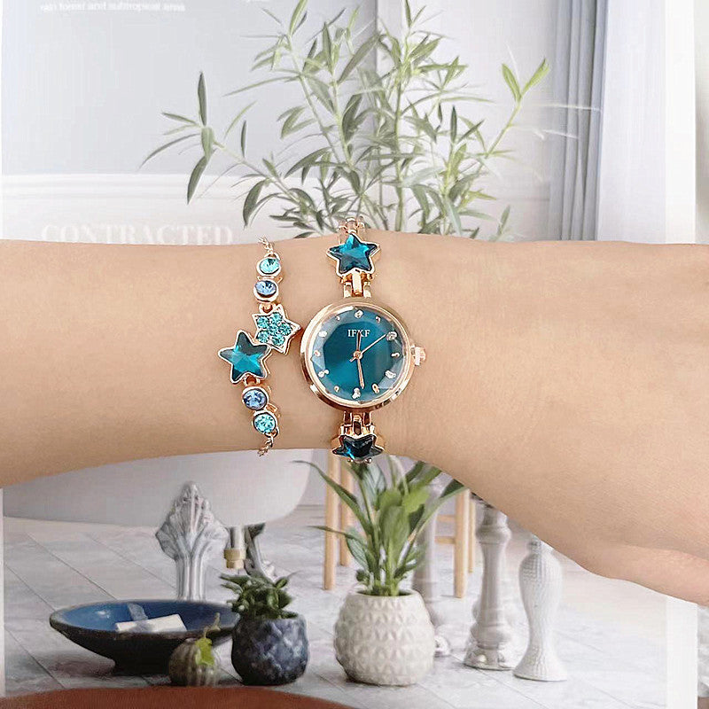 Valentine's Day Fine Gifts Women's Rose Gift Box Watch Bracelet Perfume Exquisite Set Quartz Wrist